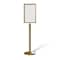 Montour Line Sign Frame Floor Standing 14 x 22 in. V Satin Brass Steel FS200-1422-V-SB - alternate 1